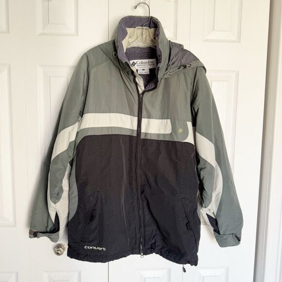 Columbia Convert Jacket Men’s Large Green Black - Picture 1 of 16